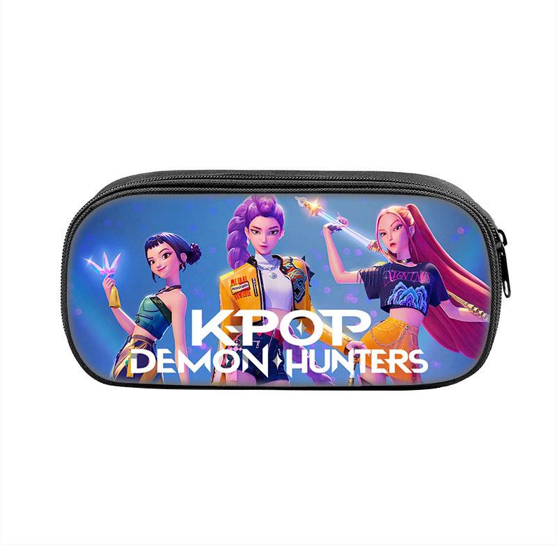 

Пенал Demon Hunters KPop Пенал для детей начальной и средней школы Сумка для хранения 21*10*5cm