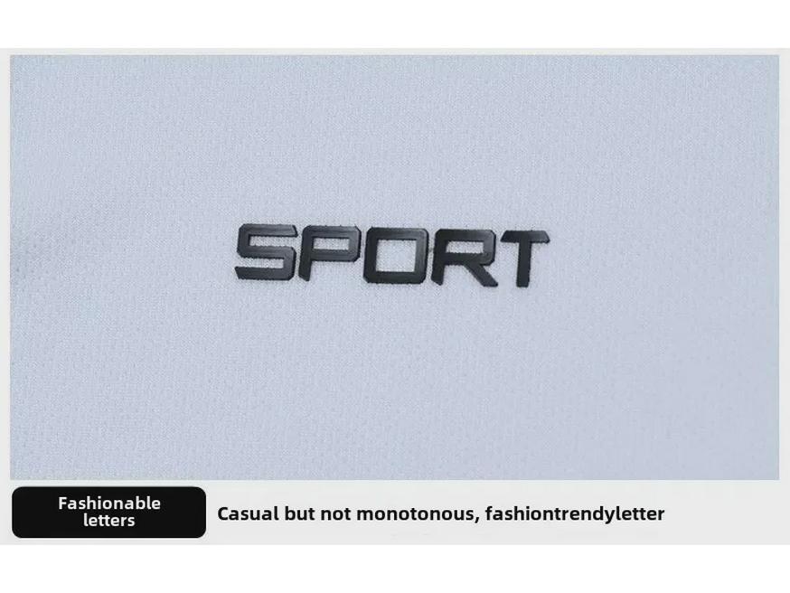 Męska Letnia Koszulka Sportowa Szybkoschnąca - Casualowy Luźny Krój do Biegania i Fitnessu, Duży Rozmiar