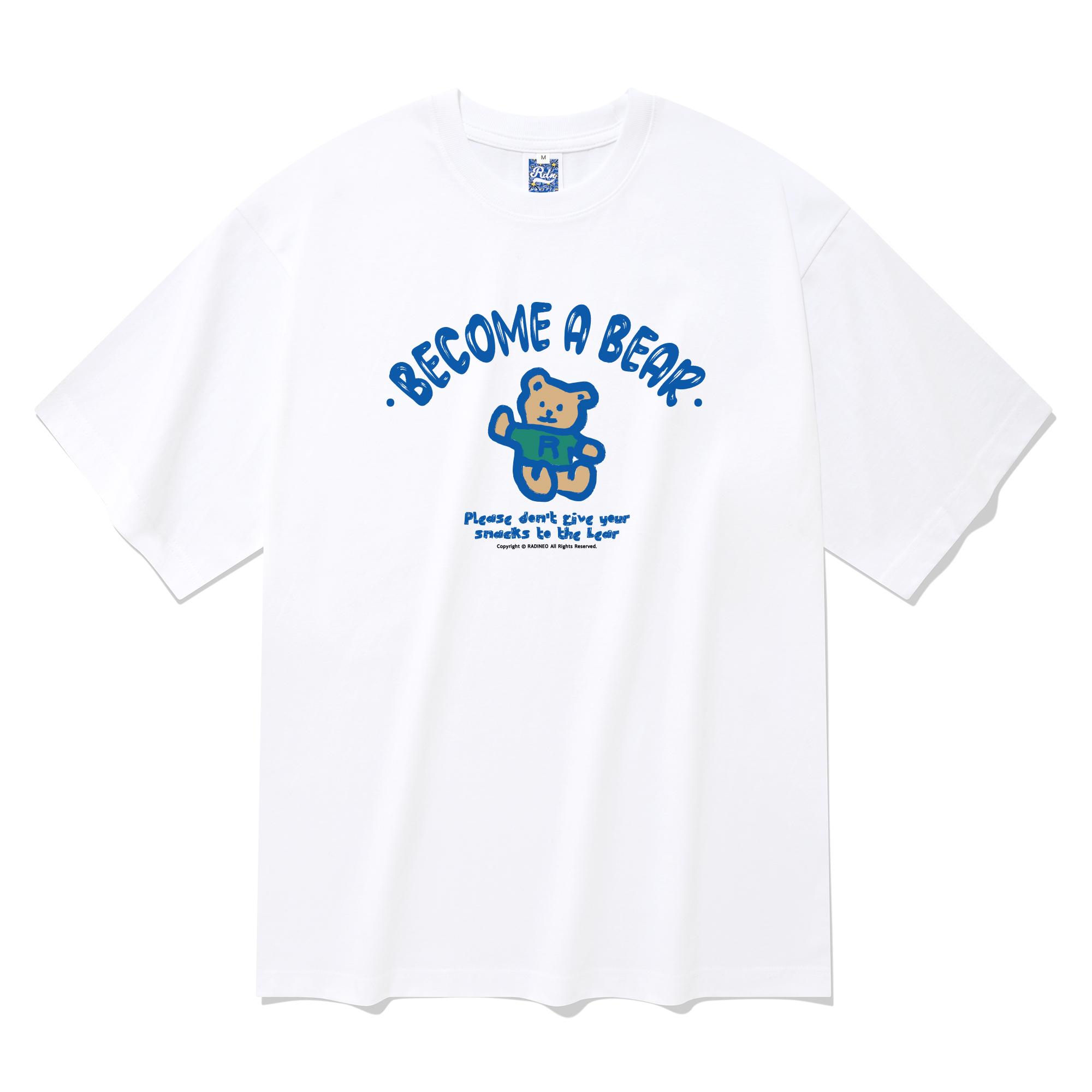 Radineo Become Bear Short Sleeve T-Shirt White M