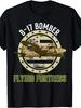 Unisex Vintage B17 Bomber The Flying Fortress T-Shirt Entspannte Passform Kurze Ärmel Bomber Grafik B17 Flugzeug Flying Fortress