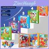 Magnetic Wooden Puzzle Book For Kids With Animal And Fruit Themes For Early Learning