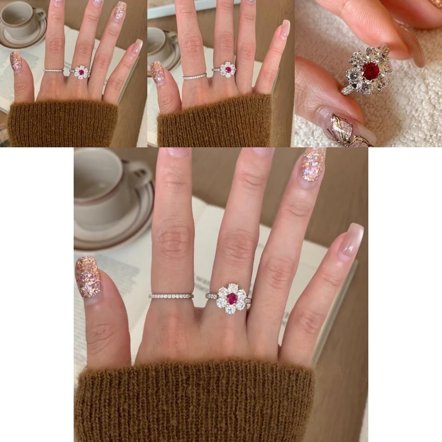 Delicate Open Adjustable Flower Ring Crafted From Copper For Chic Summer Fashion Style