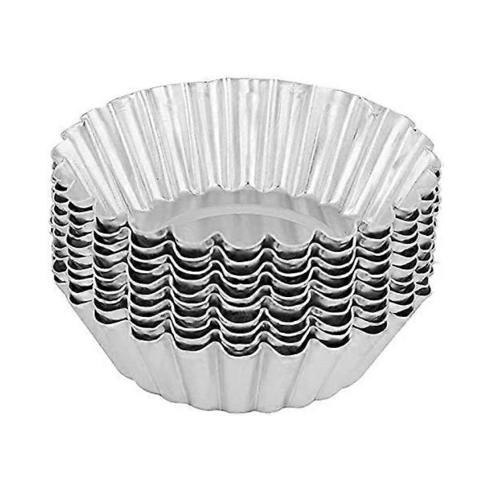 Easy to clean 100pcs Baking Circular Egg Tart Aluminum Cupcake Cake Cookie Mold Lined Mould Tin Baking Tool Cake Cups Pie Pans Diverse