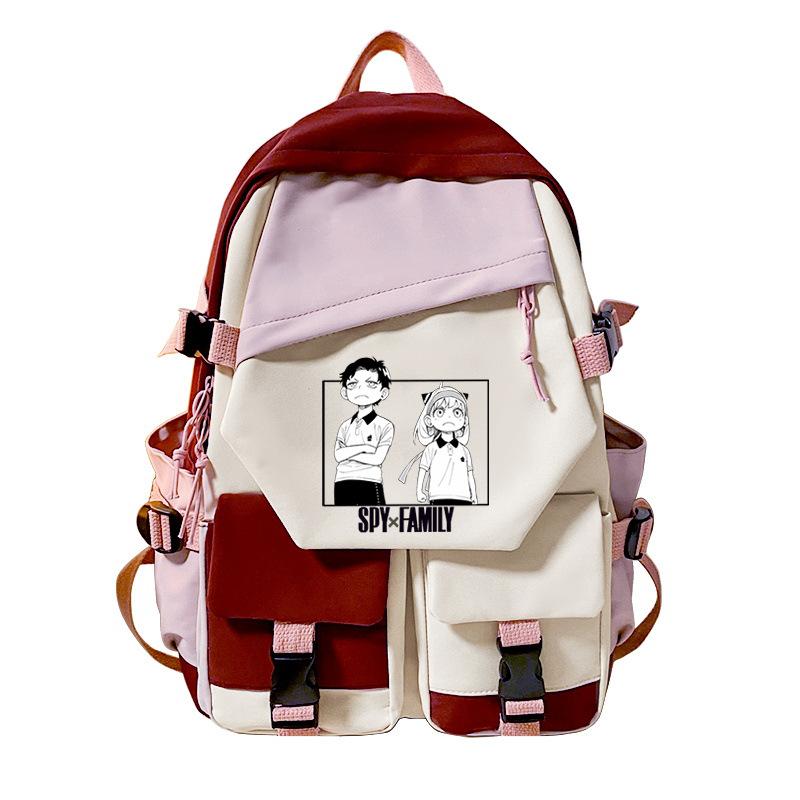 Animation zweidimensionaler Rucksack Dekompression Rückenschutz für Grund- und Sekundarschüler Campus-Trend Schultasche College-Stil