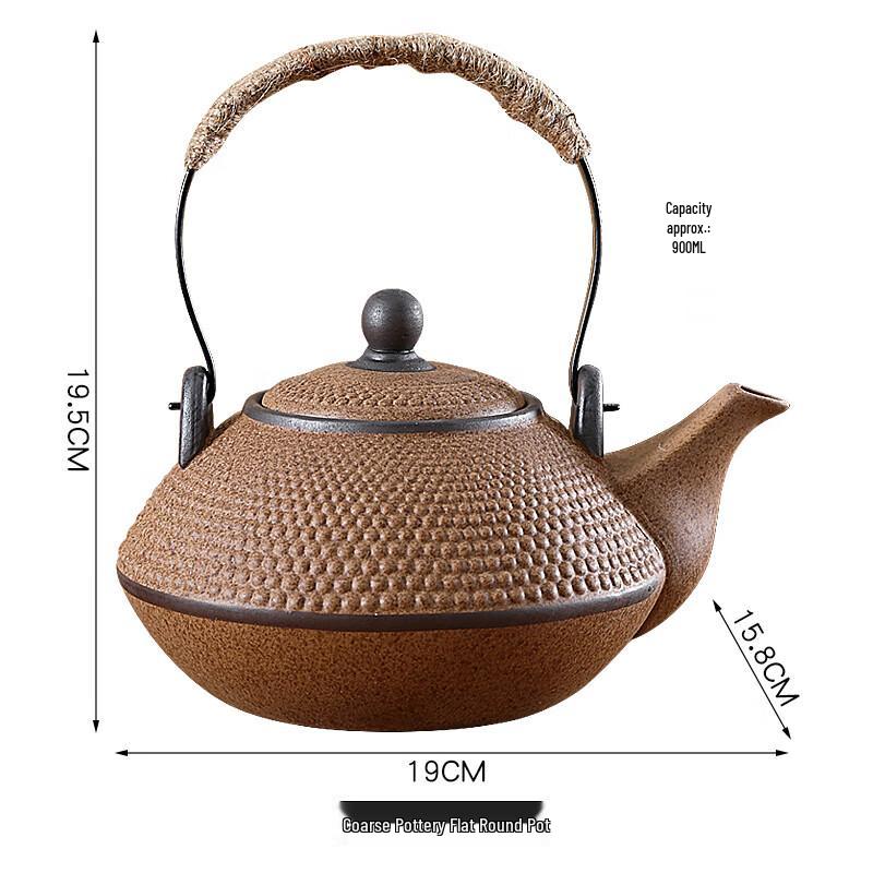 Fangyan Ceramic Teapot with Overhead Handle