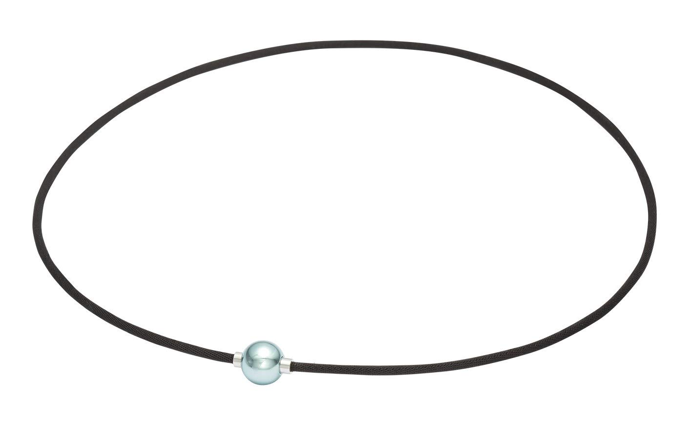 

by Hina phiten RAKUWA Neck EXTREME Mirror Ball 40cm Stiff Shoulders and with Advanced Metax [Used Hayata] (Light) Necklace, Blue/Silver, [Relieves