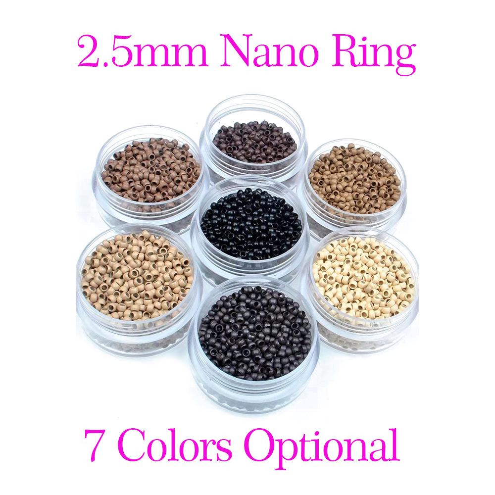 2,5 mm Nano Kupfer Mikro Haarverlängerungsringe - 1000 Stück