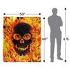 Royce McClure Silky Flaming Skull Supersoft Blanket