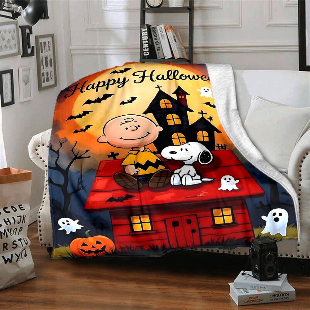 1Pc Snoopy Halloween Mummy Night Blanket Soft And Comfortable Casual Warm Camping Travel Christmas Halloween Gift M91796