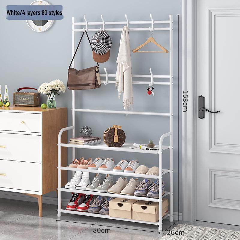 Modern Entryway Shoe and Coat Rack Cabinet: Multifunctional Storage for Shoes, Hats, and Coats