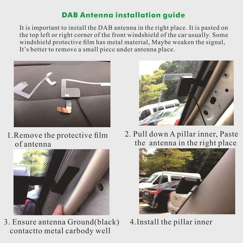 Universal DAB Antenna USB Portable Adapter 4.4 5.1 6.0 7.1 8.0 9.1 9.81 10.1 10.3 Car Player For Europe/Australia