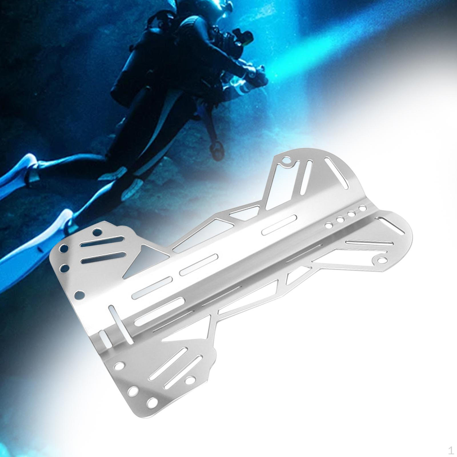 

Diving Backplate Dive Accessories Equipment Ultralight Scuba Diver BCD Plate for срібний