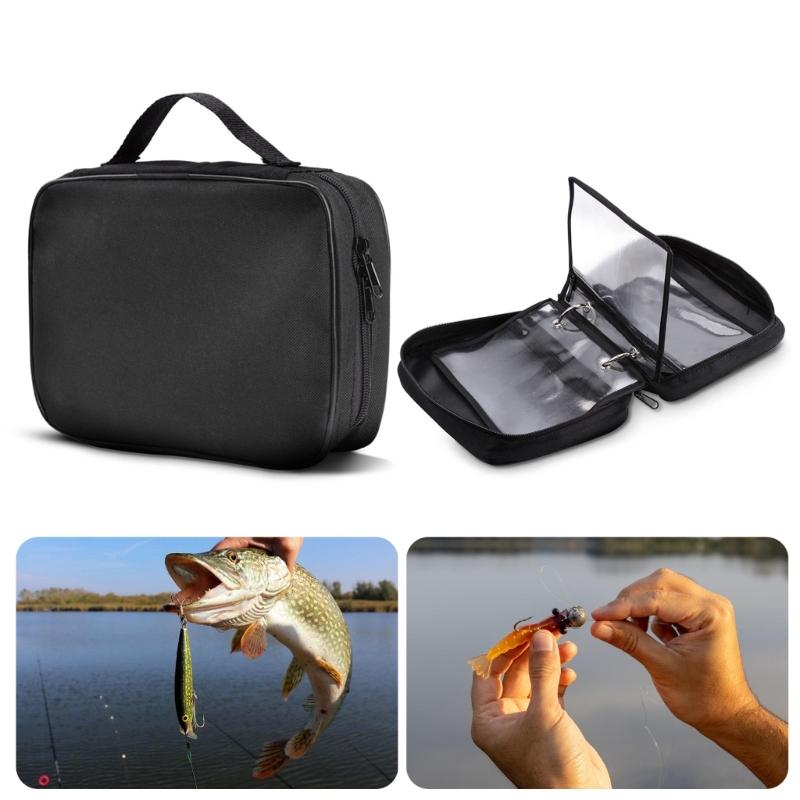 Storage Bag Fishing Lure Bag Universal Baits Fishing Tackle Binder Organizers Include 4 Detachable Pocket Scratchproof