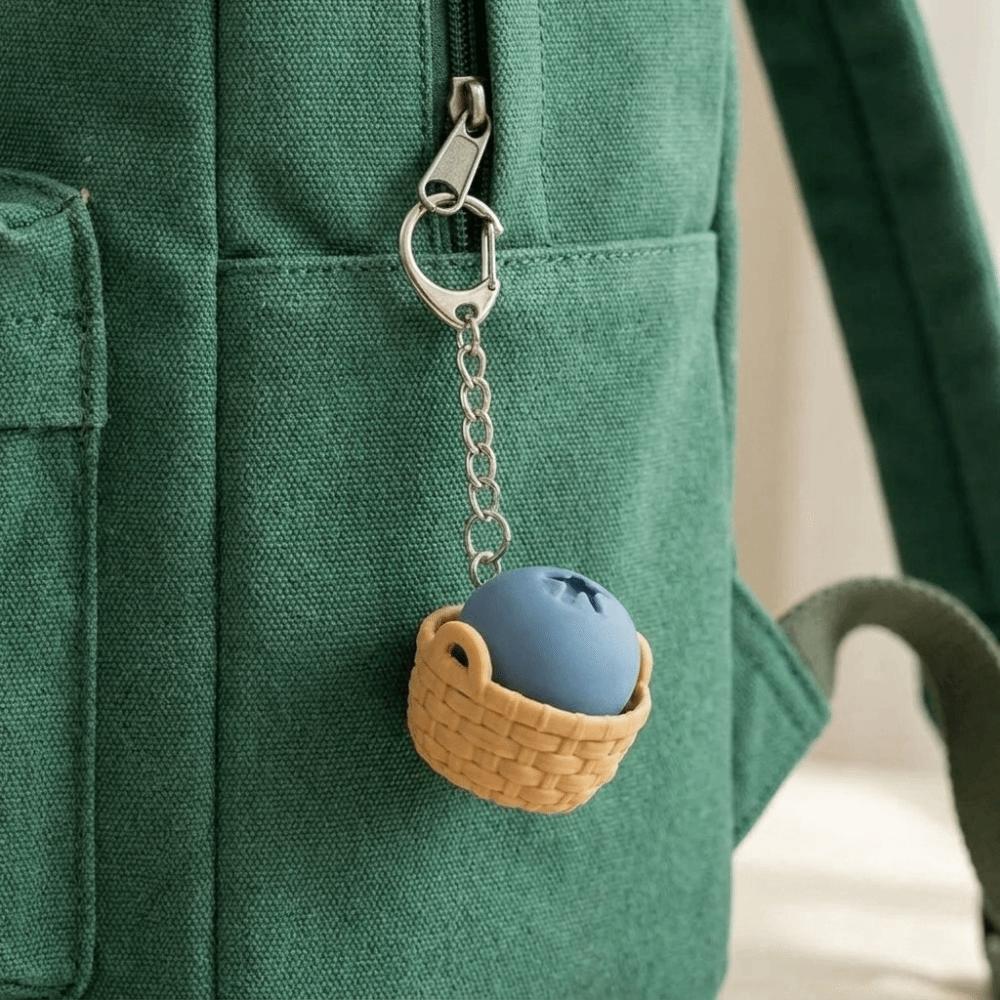 Cartoon Simulation Blueberry Keychain Mini 3D Printed Key Chain Backpack Accessory