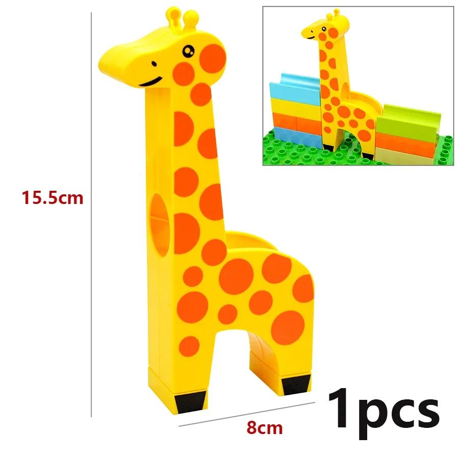 Nagy méretű csúszda, verseny, futópálya, labda, tégla, nagy részecske, építőkocka, tölcsér, csúszda, labirintus, kiegészítők, gyerekjátékok, kompatibilis duploe-k