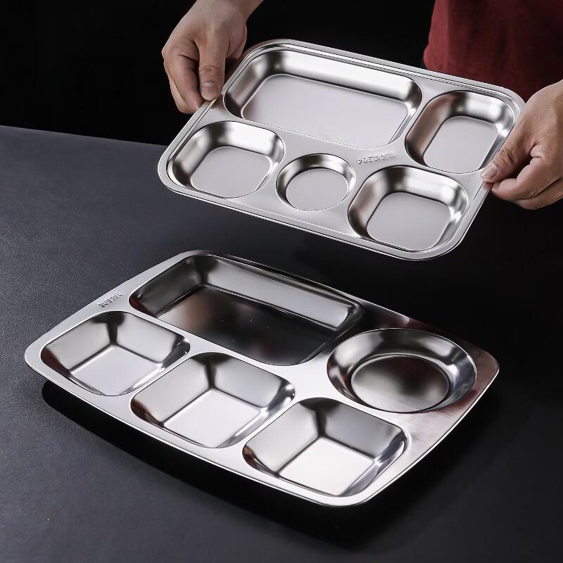 304 Stainless Steel Divided Meal Tray
