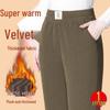 High-Waist Velvet Chenille Corduroy Pants for Middle-aged Women - Warm, Elastic, Casual Straight Fit