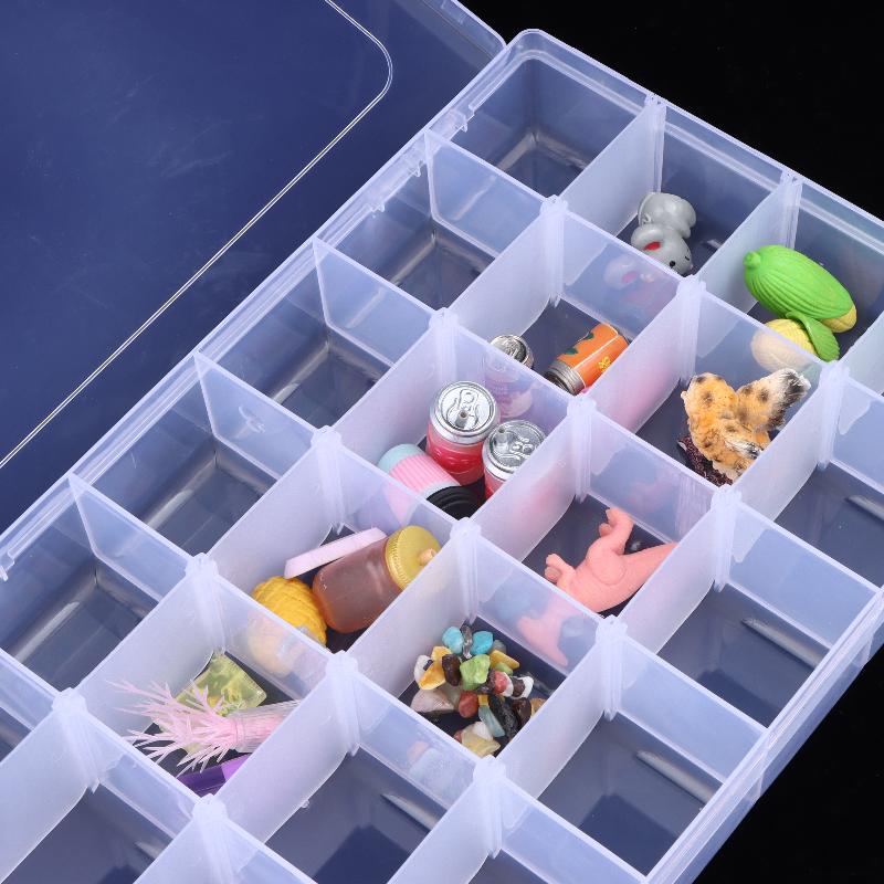 1/3 Stuks Sieraden Oorbellen Doos Container 15/18/24/28/30/36 Vakjes Transparante Plastic Compartiment Doos Schroef Gereedschap Opbergdozen