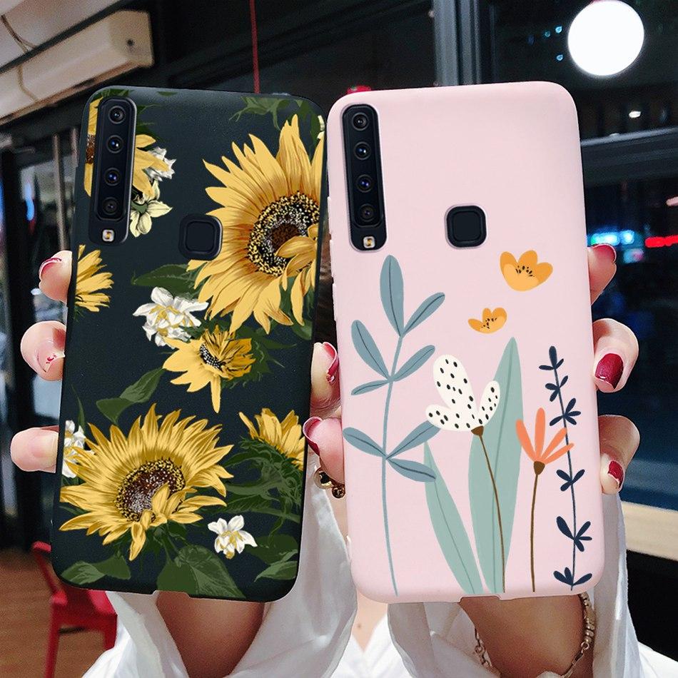 Flower Phone Case For Samsung A9 2018 A920 SM-A920F Back Cover Silicone Painted Soft Fundas for Samsung Galaxy A9 A 9 2018 Cases