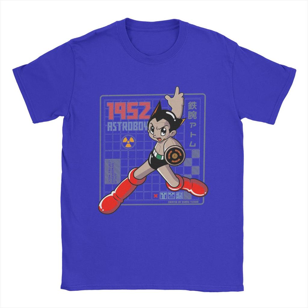 Men AstroBoy T Shirts Astro Boy Pure Cotton Clothing Funny Short Sleeve Round Collar Tees Gift Idea T-Shirts