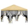 Garden Pavilion with Side Walls 3 X 3 M Cream