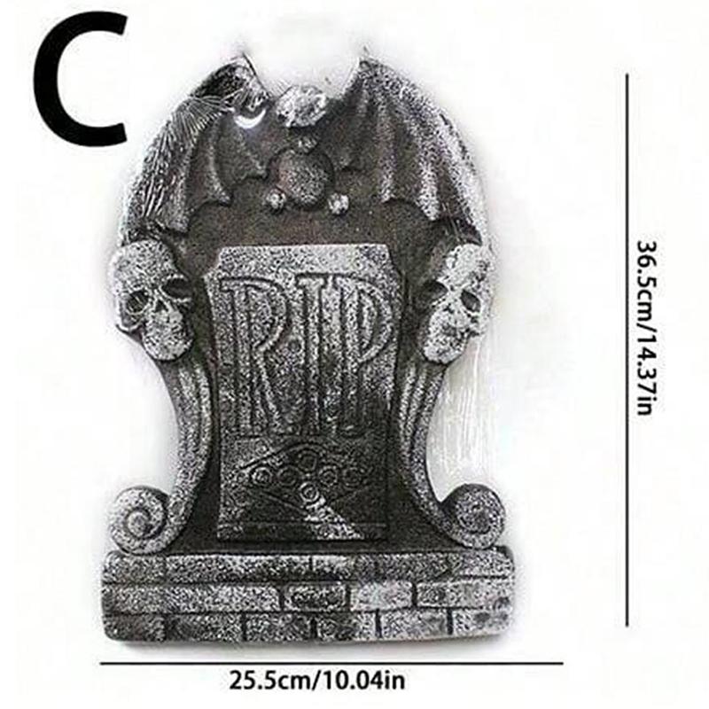 1PC Halloween Foam Tombstone with RIP Letters Scary Graveyard Decoration for Yard Haunted House Party Display Easy Assembly