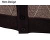 Men's Plaid Knit Cardigan with Velvet Stripes - Loose Casual Poncho Vest for Autumn and Winter