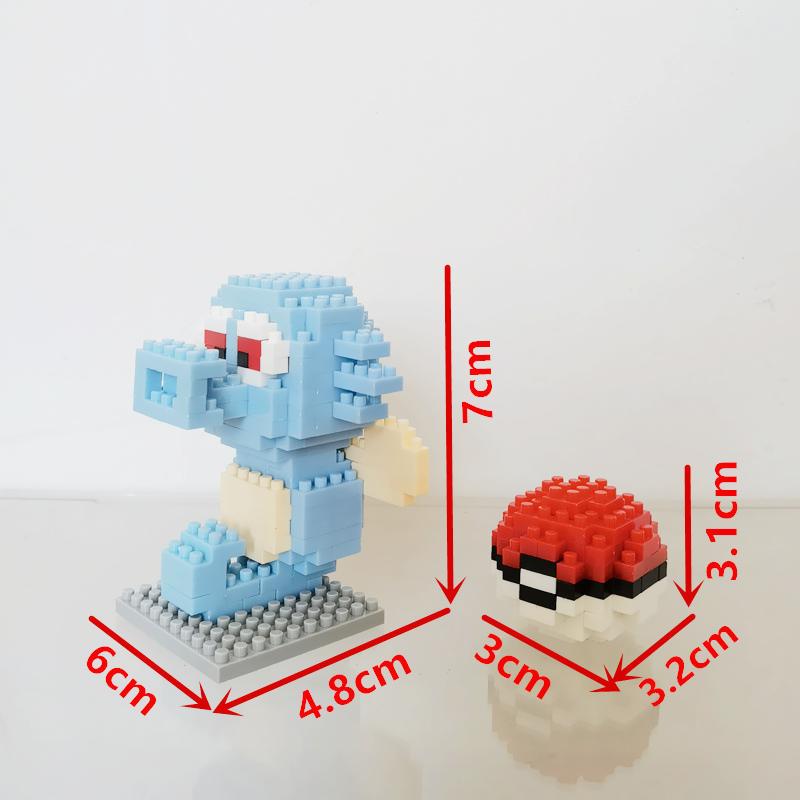 Anime Pokémon Building Blocks Assembly Anime Charizard Doll Blastoise Bulbasaur Gengar Bricks Figures Toy for Kid Gift