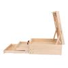 Wooden Pochade Box with 2 Drawers Adjustable Tabletop Art Easel Storage Box for 24 Inch Canvas Painting Sketching