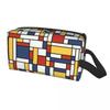 Cestovní Piet Mondrian Minimalistický De Stijl Toaletní taška Móda Moderní umění Organizér na make-up a kosmetiku Krása Úložný prostor Pouzdro Dopp Kit