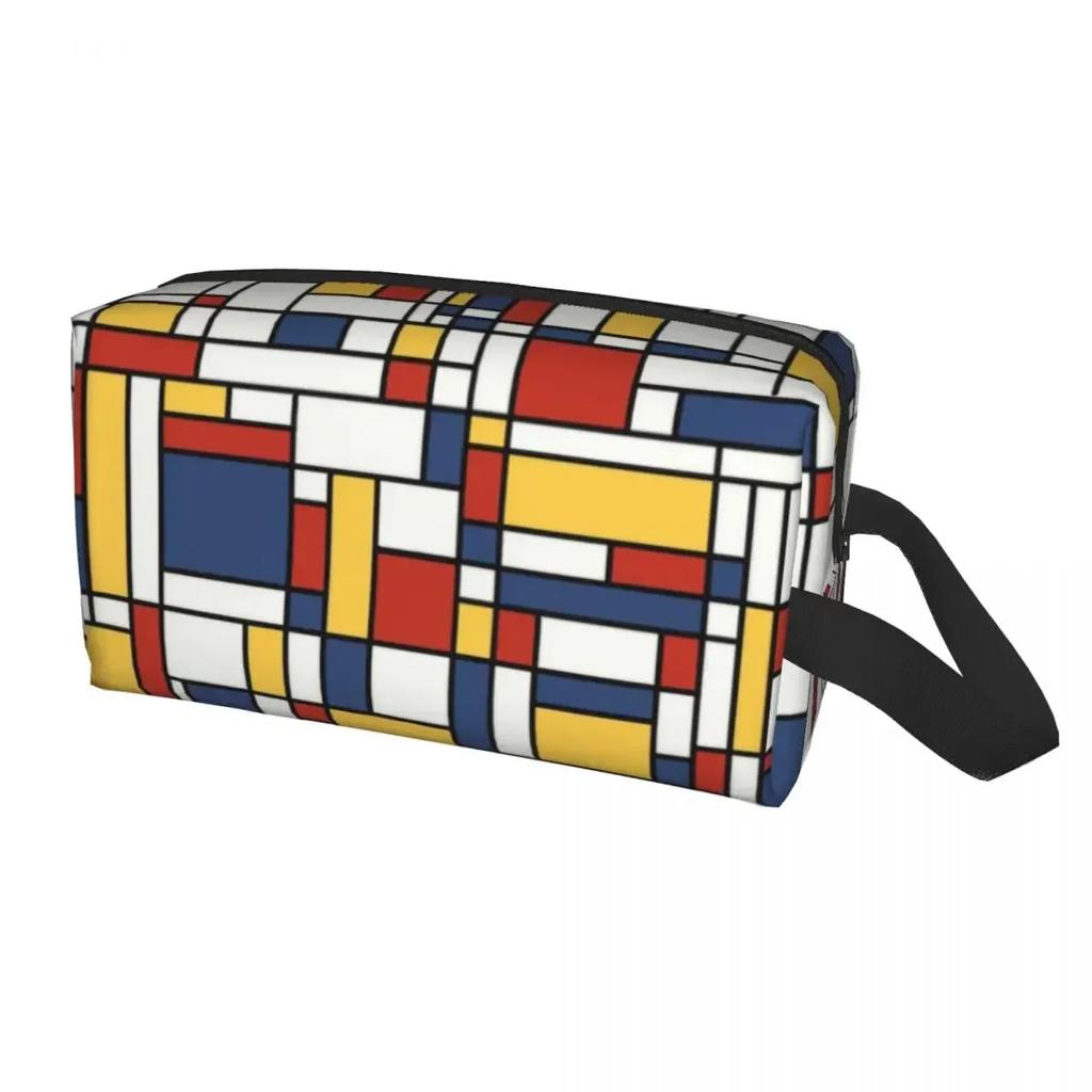 Cestovní Piet Mondrian Minimalistický De Stijl Toaletní taška Móda Moderní umění Organizér na make-up a kosmetiku Krása Úložný prostor Pouzdro Dopp Kit