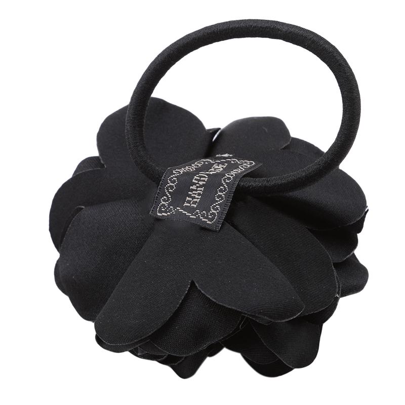 Fabric Flower Hair Rose Flower Scrunchie Ponytail Hairband Hair Bands Rope Hair Clips Women Headwear