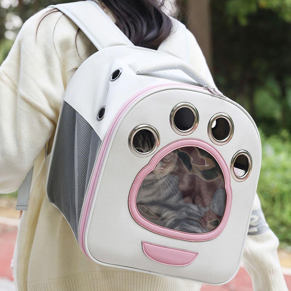 Foldable Travel Cat Carrier Lightweight Portable Pet Bag Easy To Carry Pet Backpack Going Out