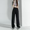 Black Harajuku Straight Jeans Women's 2025 Spring and Autumn High Waist Drape Loose Wide Legs Mopping Denim