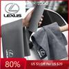 2026 Autocollants Intérieurs Chauds Logo de Voiture Suédine Cuir Net Tissu Serviette de Lavage Moto Pour CT200H ES350 GX460 470 IS250 LS