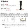 Fashion Eilyken High Quality Pointed Toe Pleated Women Over The Knee Booties Sexy Thigh High Boots Zipper Thin Heels Party Prom Shoes