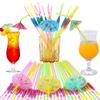 30/60pcs Drinking Straw with Paper Umbrella Festival Party Restaurant Household Vacation Drinks Supplies Decor Straw XJM