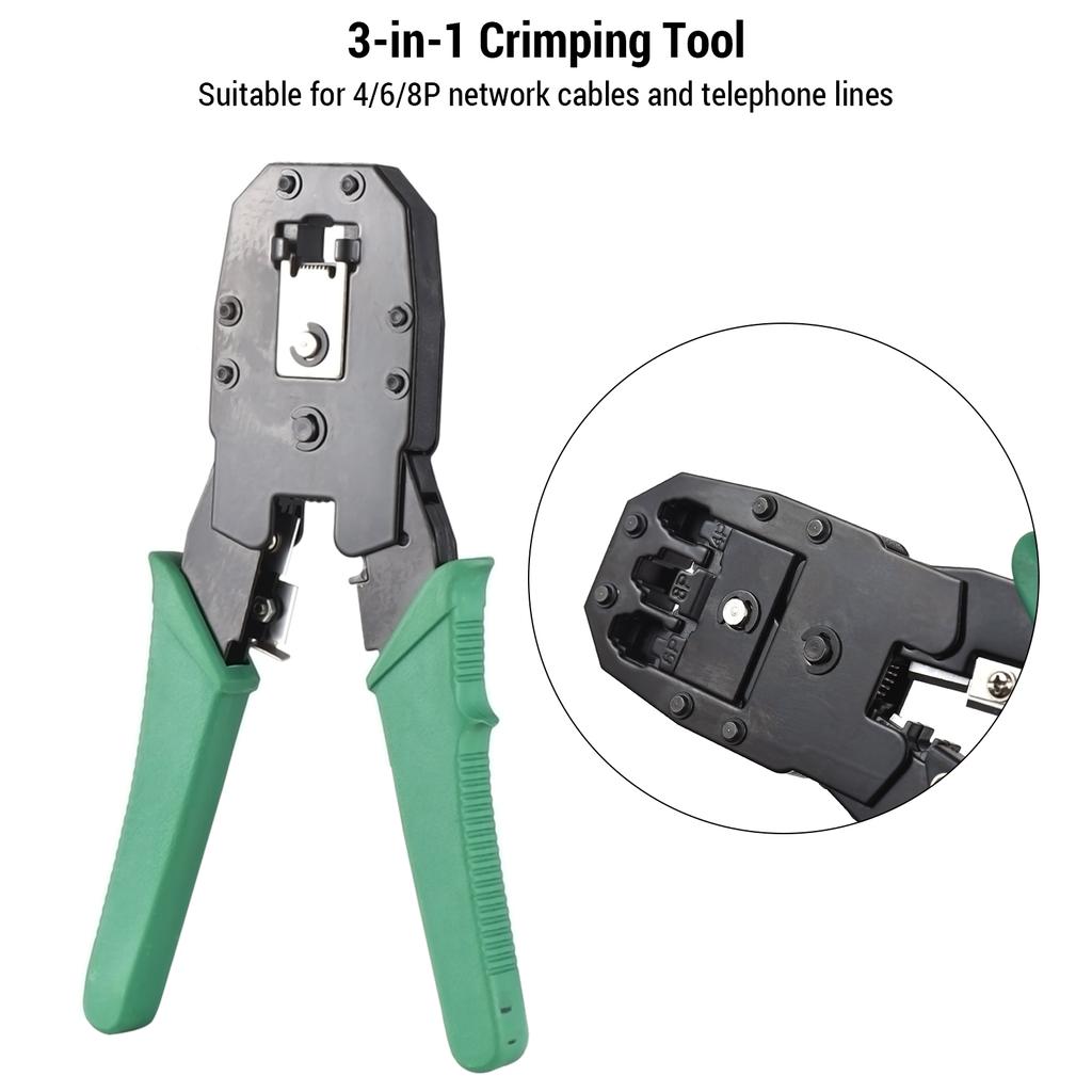 RJ45 Crimping Tool Cable Tester MultiFunctional Network Cable Kit Home Repair Tools RJ11 Crimp
