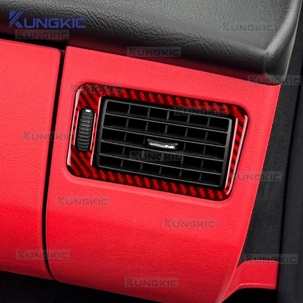 Voor Mercedes Benz SLK R170 1996 1997 1998 1999 2000 2001 2002 2003 Echte Zachte Koolstofvezel Passagiers Luchtuitlaat Frame Trim Sticker