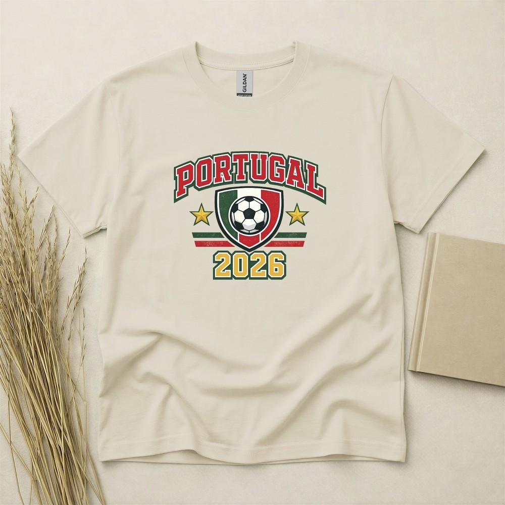 Portugal 2026 Football Fan T Shirt Soccer Supporters Gildan Cotton Family Top