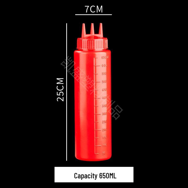 Large Capacity Food-Grade Japanese Three-Hole Squeeze Bottle - In Stock