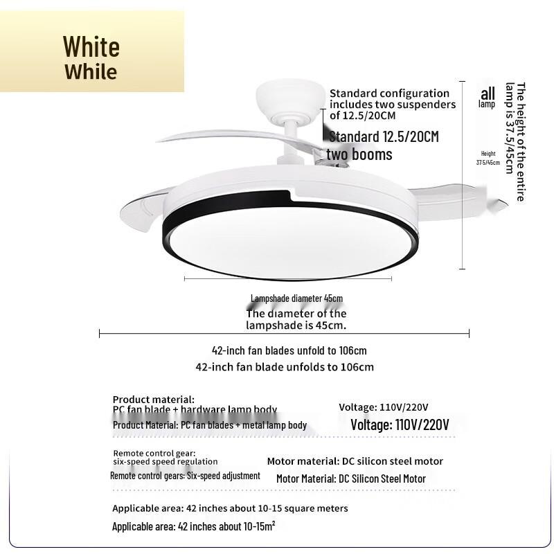 Oeny 48-inch Smart Ceiling Fan with Dimmable LED Light