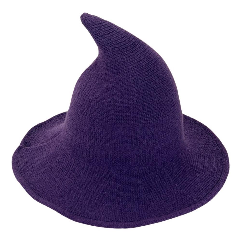 Solid Color Halloween Witch Hat High Quality Costume Hat Fashionable Magical Hat For Women