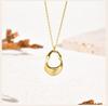 18K Gold Plated Pendant Necklace For Women,  Hollow Irregular Statement Necklace Trendy Jewelry