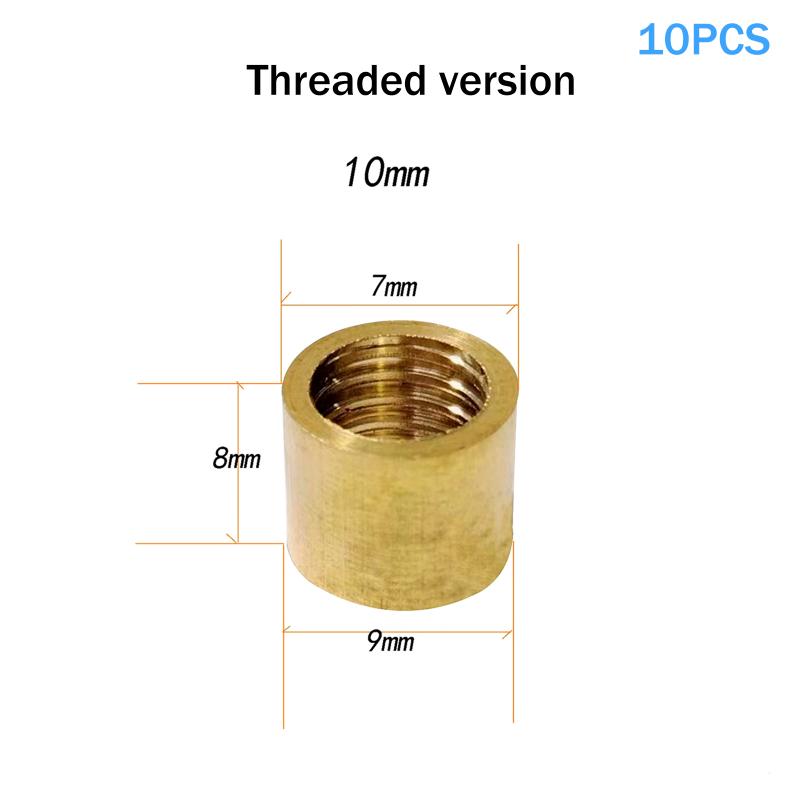 Pack of 10, 9-13mm Copper Brass Snooker Pool Cue Ferrule Repair Kit, DIY Billiards Accessories