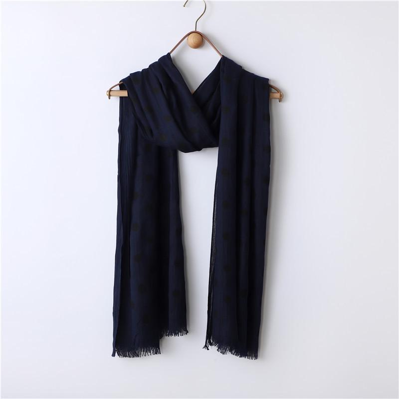 Schal Stola mit Polka-Dot-Print – Reine Farbe Polyester-Baumwollmischung