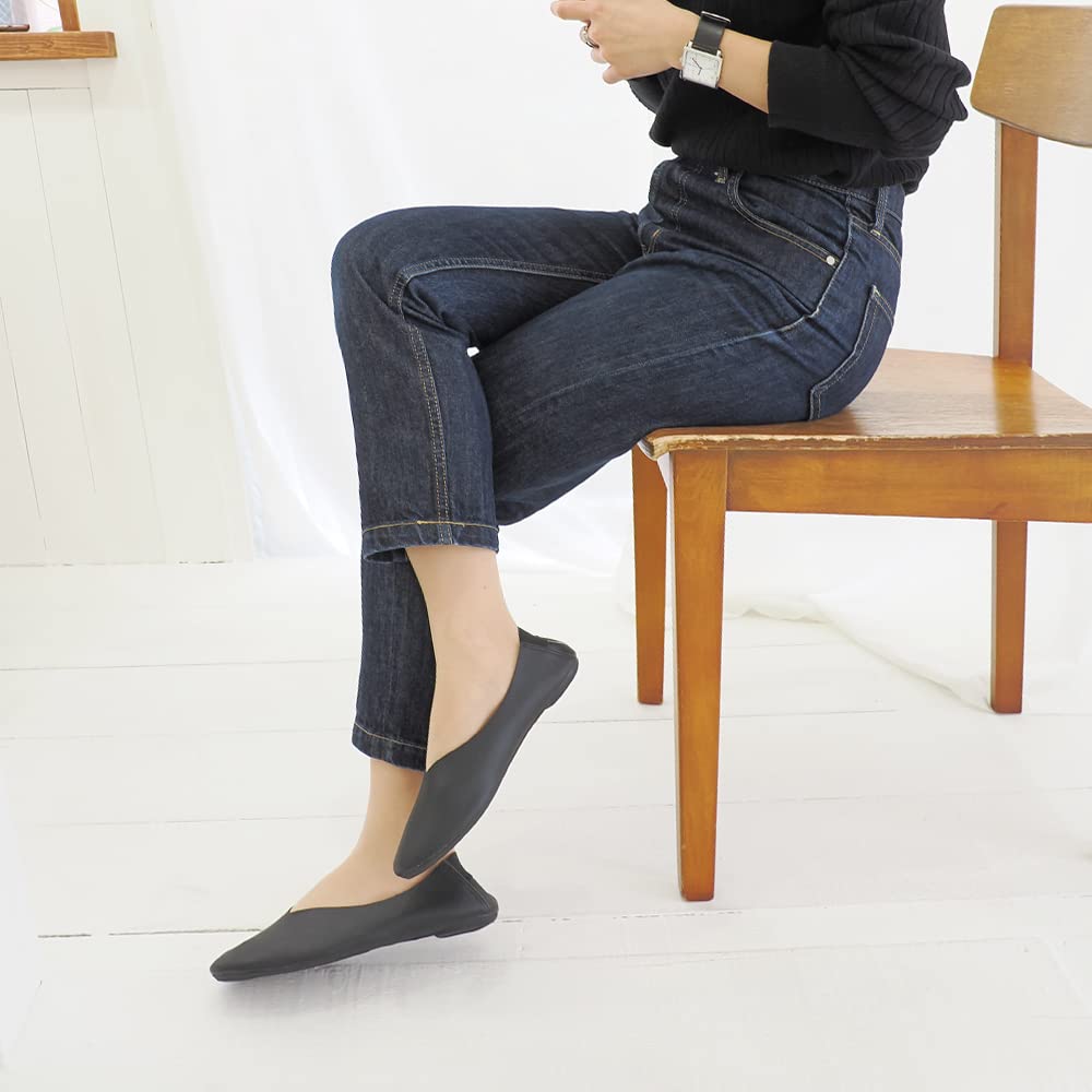 Le Plie Noie Portable Size M [PDPALAS & DECORELUONNOS] Slip-On, (Black)