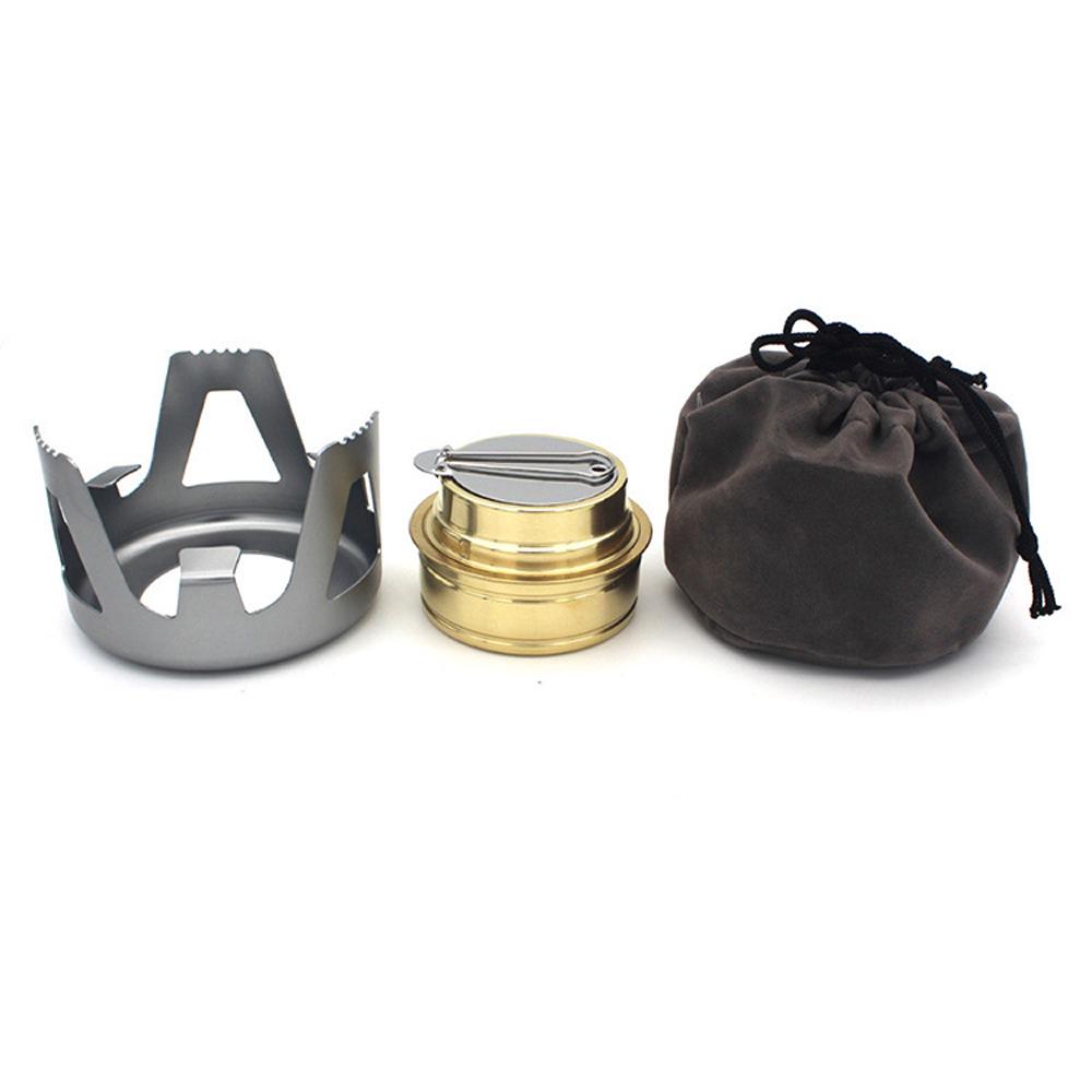 Copper Alloy Portable Mini Ultra Light Spirit Burner Alcohol Stoves Outdoor Camping Hiking Stoves Furnace