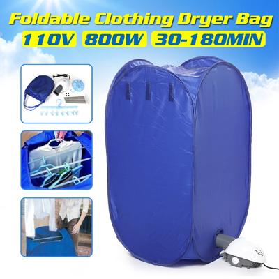 110V 50Hz 800W  Electric Clothes Mini Portable Dryer Folding Travel Quick Drying Warm Air  Dryer Wardrobe Storage Cabinet