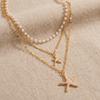 Exquisite Imitation Pearl Starfish Stacking Necklace for Women Bohemian Ocean Elements Charm Choker Summer Beach Party Jewelry
